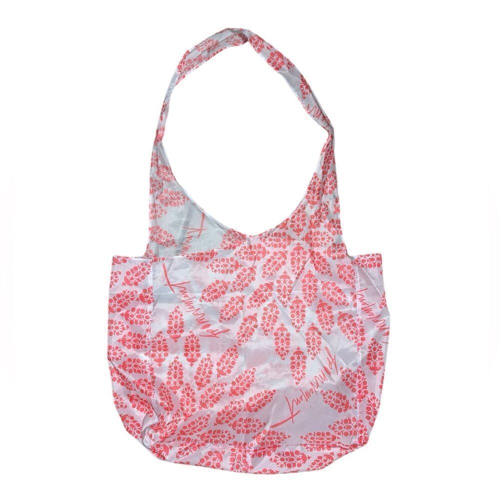 Free People Movement Orange Coral Nylon Reusable Market Bag Grocery Tote